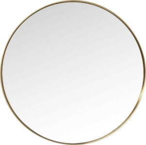 Kulaté zrcadlo s rámem v mosazné barvě Kare Design Round Curve
