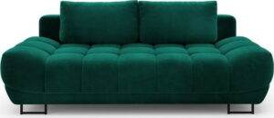 Lahvově zelená třímístná rozkládací pohovka se sametovým potahem Windsor & Co Sofas Cirrus Windsor & Co Sofas