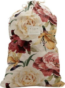 Látkový vak na prádlo s příměsí lnu Linen Couture Bag Roses
