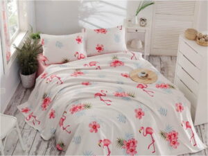 Lehký prošívaný přehoz přes postel Ramido Flamingos