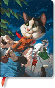 Linkovaný zápisník s tvrdou vazbou Paperblanks Cat and the Fiddle