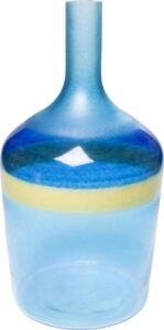 Modrá skleněná váza Kare Design Blue River