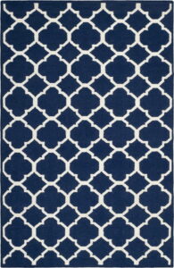 Modro-bílý vlněný koberec Safavieh Tahla