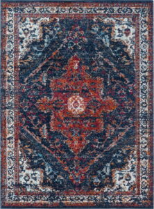 Modro-červený koberec Nouristan Azrow