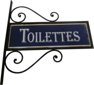 Nástěnná cedule Antic Line Toilettes Antic Line