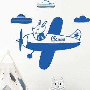 Nástěnná samolepka se jménem Ambiance Puppy On The Plane Ambiance