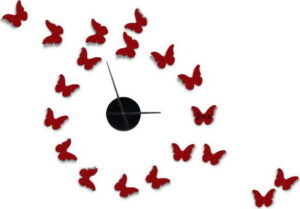 Nástěnné samolepicí hodiny Mauro Ferretti Butterflies