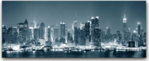 Obraz na plátně stříbrné barvy Styler Manhattan
