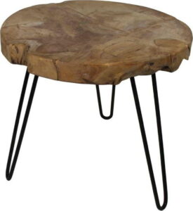 Odkládací stolek z teakového dřeva HSM collection Live Edge