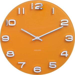 Oranžové hodiny Karlsson Vintage