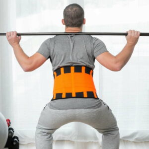 Oranžovo-černý sportovní pás na hubnutí a správné držení těla InnovaGoods