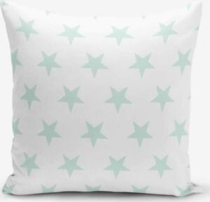 Povlak na polštář s příměsí bavlny Minimalist Cushion Covers Cloud Blue Star