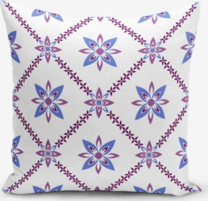 Povlak na polštář s příměsí bavlny Minimalist Cushion Covers Colorful Flower