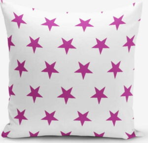 Povlak na polštář s příměsí bavlny Minimalist Cushion Covers Lilac Color Star Modern