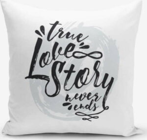 Povlak na polštář s příměsí bavlny Minimalist Cushion Covers Love Story