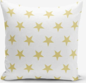 Povlak na polštář s příměsí bavlny Minimalist Cushion Covers Mustard Color Star