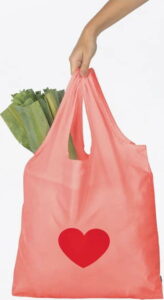 Růžová nákupní taška DOIY Heart DOIY