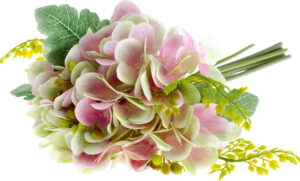 Růžová umělá květina ve stylu hortenzie s kapradím Dakls Dakls