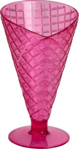 Růžový plastový zmrzlinový pohár Navigate Sundae Cone Navigate