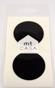 Sada 10 černých samolepek washi MT Masking Tape Casa MT Masking Tape