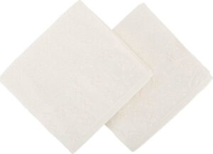 Sada 2 bílých ručníků z čisté bavlny Mariana