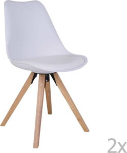 Sada 2 bílých židlí s nohami z kaučukového dřeva House Nordic Bergen House Nordic