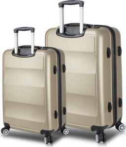 Sada 2 cestovních kufrů na kolečkách s USB porty ve zlaté barvě My Valice LASSO Large & Medium Myvalice