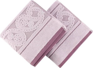 Sada 2 fialových ručníků Hurrem