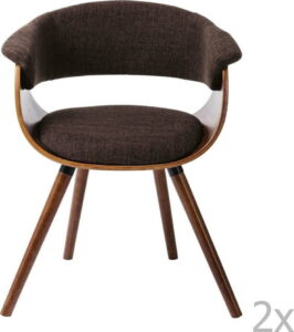 Sada 2 jídelních židlí s podnožím z bukového dřeva Kare Design Monaco Kare Design