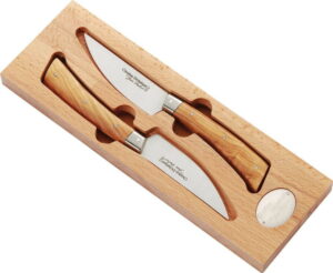 Sada 2 nožů z nerezové oceli v dřevěném úložném boxu Jean Dubost Handmade Jean Dubost