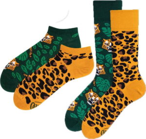 Sada 2 párů klasických a kotníkových ponožek Many Mornings El Leopardo