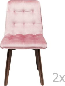 Sada 2 růžových jídelních židlí Kare Design Moritz Kare Design