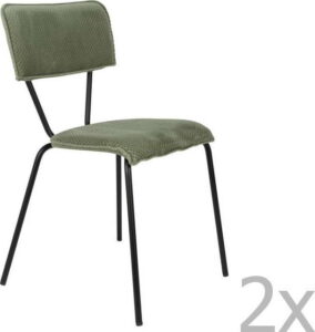 Sada 2 zelených židlí Dutchbone Melonie Dutchbone