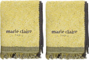 Sada 2 žlutých ručníků Marie Claire Colza