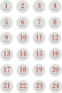 Sada 24 vánočních samolepek Bloomingville Sticker Bloomingville