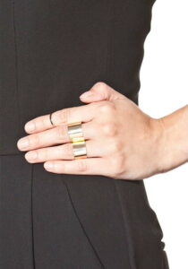 Sada 3 dámských prstenů ve zlaté barvě NOMA Anastacia Noma