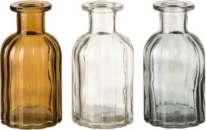 Sada 3 skleněných dekorativních lahví Unimasa Modena Unimasa