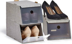 Sada 3 úložných boxů na boty Domopak Domopak