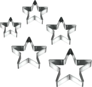 Sada 5 vykrajovátek ve tvaru hvězdiček Metaltex Cookie Cutters Metaltex