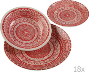Set 18 keramického nádobí Versa Vajilla Roja VERSA