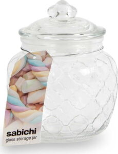Skleněná dóza s víčkem na sladkosti Sabichi