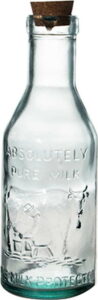 Skleněná láhev z recyklovaného skla na mléko Ego Dekor Farma