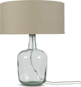 Stolní lampa s béžovým stínidlem a konstrukcí z recyklovaného skla Good&Mojo Murano