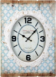 Světle modré nástěnné hodiny Mauro Ferretti Shabby Dream
