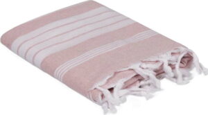 Světle růžovo-bílý ručník