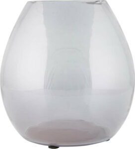 Světle šedá skleněná váza BePureHome Simple