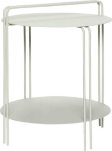 Světle šedý železný odkládací stolek Hübsch Runo Hübsch