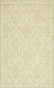 Světle zelený vlněný koberec Safavieh Elle