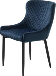 Tmavě modrá čalouněná židle Unique Furniture Ottowa Unique Furniture