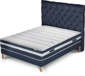 Tmavě modrá postel s matrací Stella Cadente Maison Venus Forme